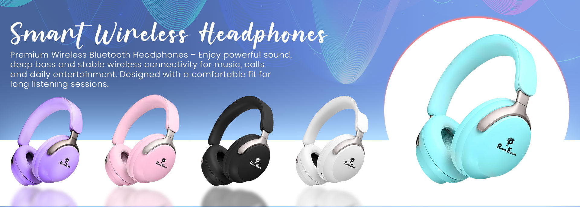 PunnkFunnk Pulse Base wireless over-ear headphones